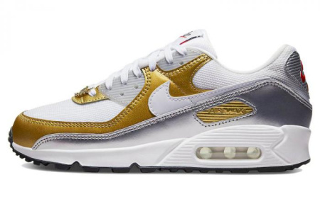 Nike Air Max 90 Se White Metallic Gold Women's