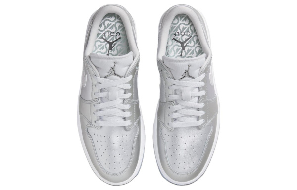Jordan Air Jordan 1 Винтажные баскетбольные кроссовки Low Top Серебристые Унисекс