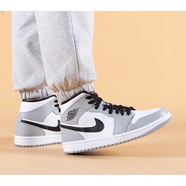 Jordan 1 Mid Light Smoke Grey GS