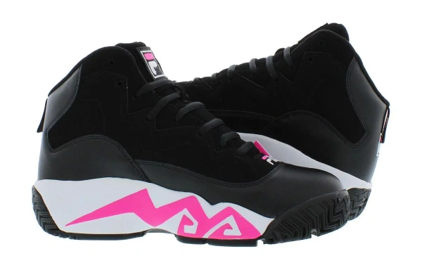 FILA KIDS MB Abrasion Resistant Breathable Mid Top Children's Basketball Shoes Black Kids'