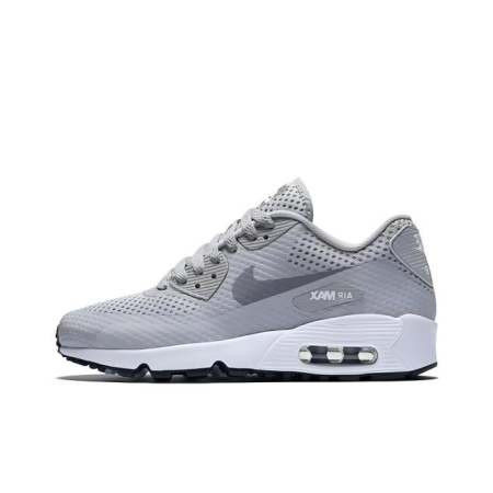 Nike Air Max 90 Детские Скейтбординги Низкие Топы Серые Школьного возраста