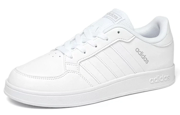 Adidas Breaknet Anti-Slip Wear-Resistant Low-Top Kids' Skateboarding Shoes White Kids'