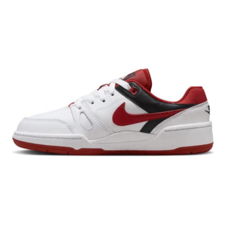 Nike Full Force Lightweight Low Top Kids' Skateboarding Shoes White Red Kids'