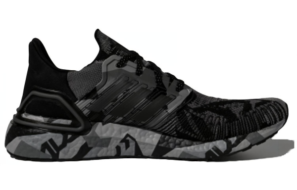 Adidas ULT Шокабсорберы Противоскользящие Устойчивые к истиранию Низкий Топ Марафон Беговые кроссовки Унисекс Серый Черный