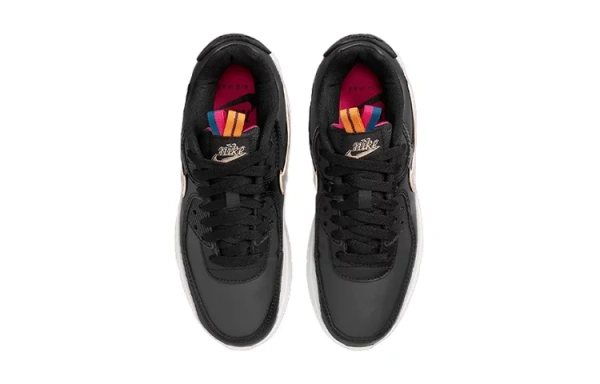 Nike Air Max 90 Leather SE 'Off Noir Metallic Pewter' GS
