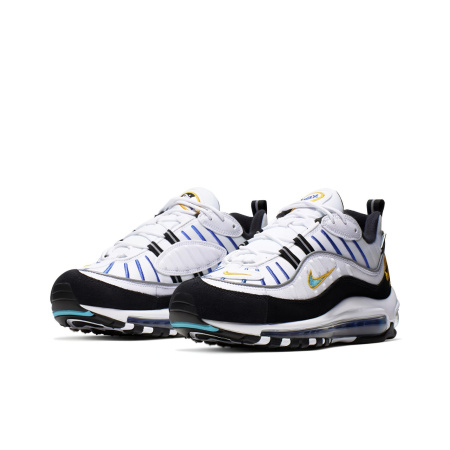 Nike Air Max 98 Low Топ Air Cushion Повседневные Беговые Кроссовки Женские Черно-Белые