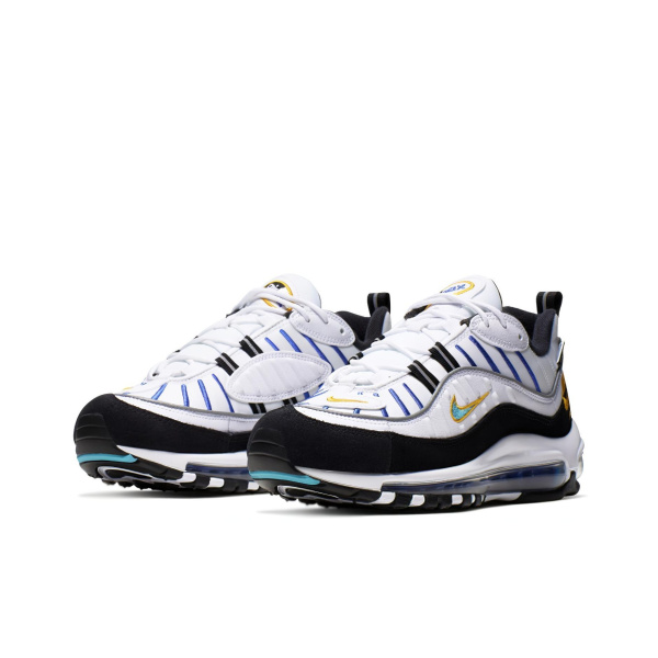 Nike Air Max 98 Low Топ Air Cushion Повседневные Беговые Кроссовки Женские Черно-Белые