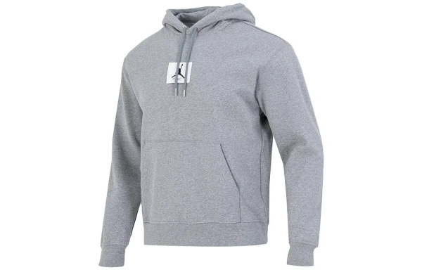 JORDAN Sweatshirts Men Gray Fleece Lined