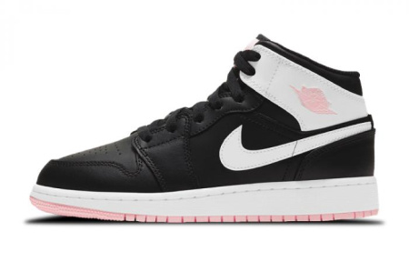 Jordan 1 Mid 'Arctic Pink Black' GS
