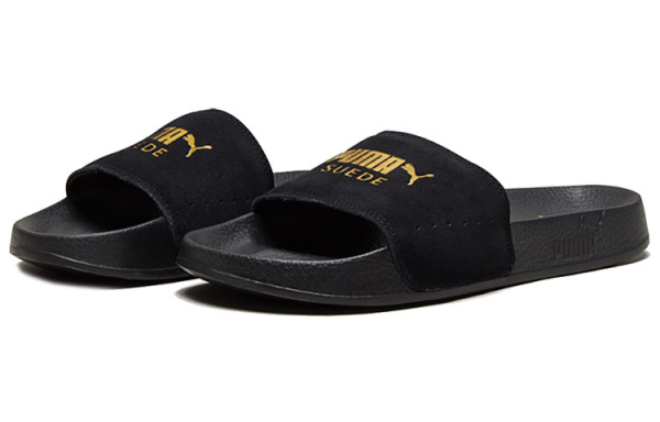 PUMA Leadcat Suede Slide 'Black Team Gold'