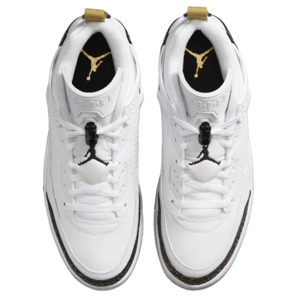 Jordan Spizike Low White Metallic Gold