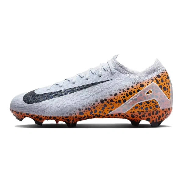 Nike Mercurial Vapor 16 Pro Anti Slip Wear Resistant Low Top Soccer Shoes White Orange Black Kids'