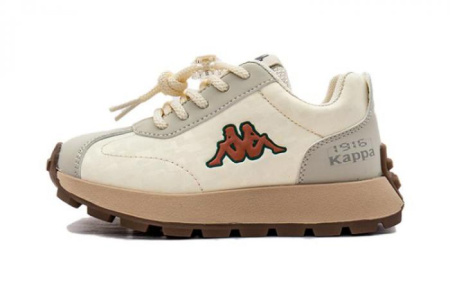 KAPPA KIDS Slip Resistant Low Top Kids Lifestyle Shoes Beige Orange Kids