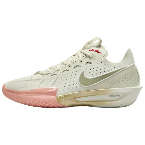 Nike Anti Slip Wear Resistant Low Top Basketball Shoes Men's White Green