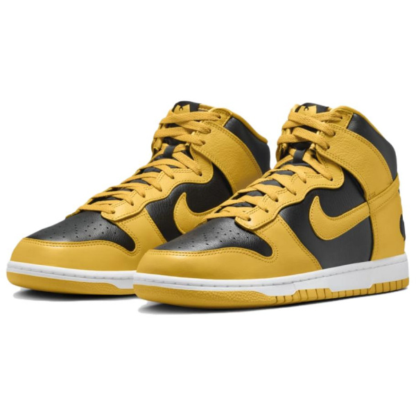 NIKE Dunk High Кроссовки для скейтбординга Высокие Желтые Черные Унисекс