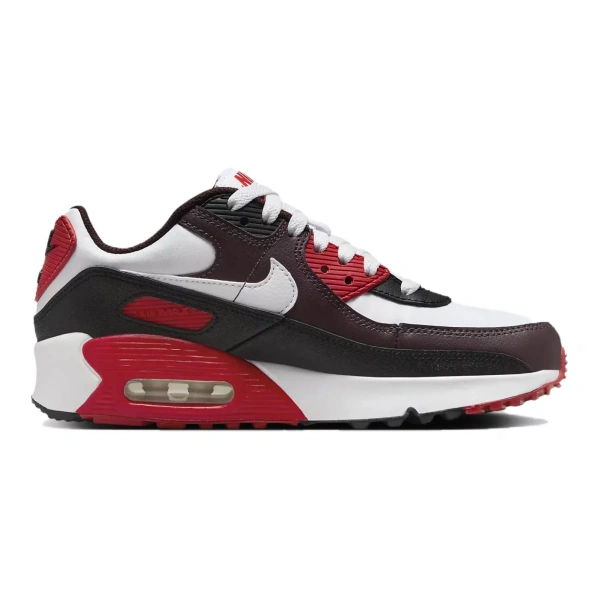Nike Air Max 90 Anti Slip Wear Resistant Low Top Kids' Running Shoes White Black Red Kids'