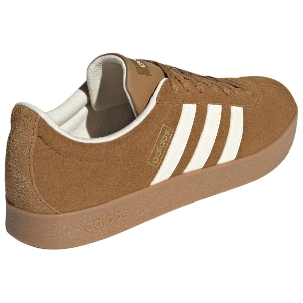 Adidas Vl Court Classic Anti Slip Wear Resistant Low Top Skateboard Shoes Unisex Brown