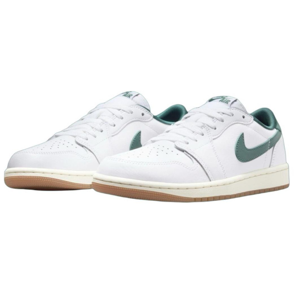 Jordan Air Jordan 1 Винтажные баскетбольные кроссовки Low Top Бело-зеленые Женские