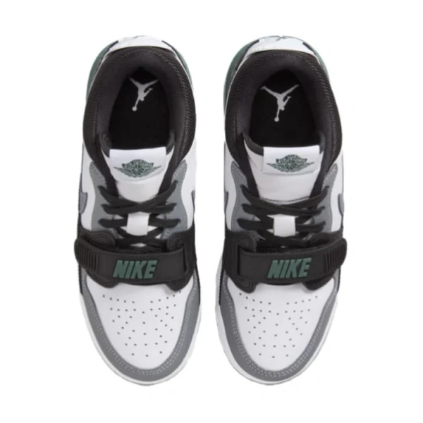 Jordan Legacy 312 Anti Slip Wear Resistant Low Top Children's Basketball Shoes White Gray Green Teenagers