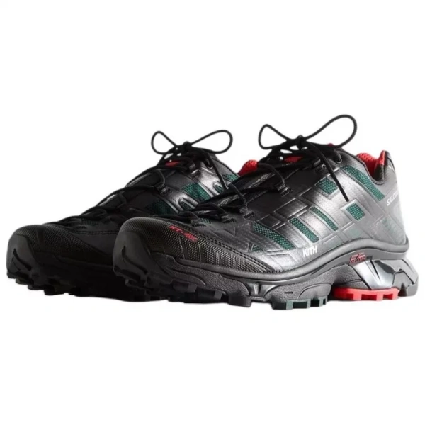 KITH x SALOMON Anti Slip Wear Resistant Low Top Casual Running Shoes Unisex Black Green