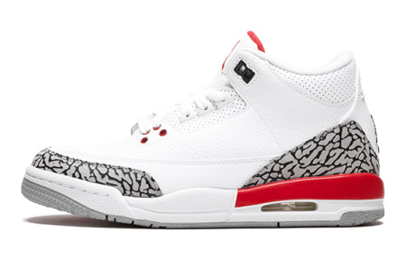 Jordan Air Jordan 3 Retro Hall of Fame MID Топ Винтажные баскетбольные кроссовки Женские Серый Белый Красный