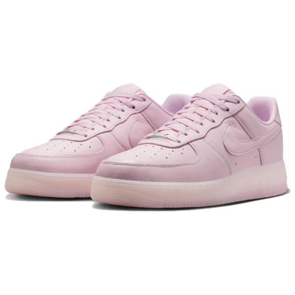 Nike Air FORCE 1 Кроссовки для скейтбординга Низкие Топы Розовые Серебряные Унисекс