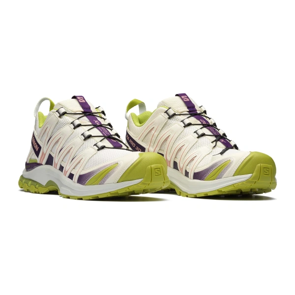SALOMON XA PRO 3D Anti Slip Wear Resistant Low Top Trekking Shoes Unisex White Green