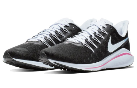 Nike Air Zoom Vomero 14 Амортизаторы Slip-resistant Низкий топ Повседневные Беговые кроссовки Женские Черный Белый Розовый