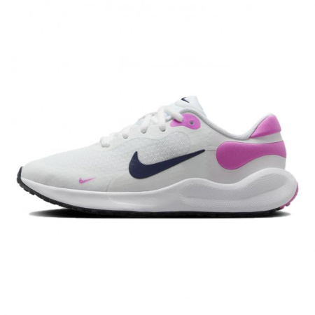 Nike REVOLUTION 7 Breathable Low Top Kids' Running Shoes White Pink Kids'