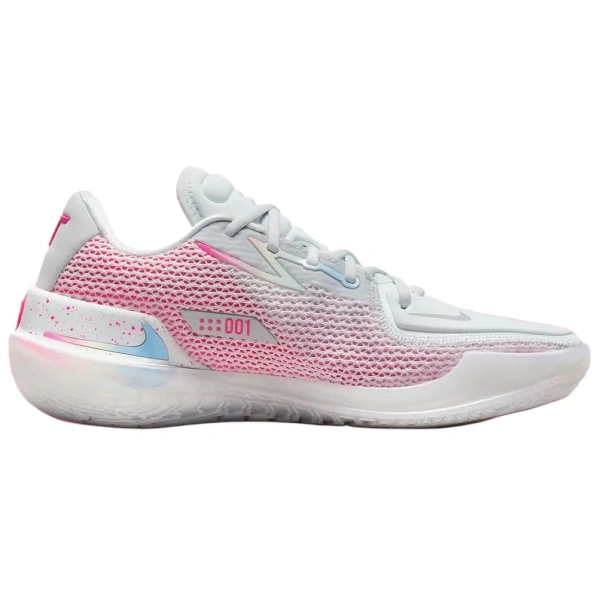 Nike Air Zoom G.T. Cut 1 Anti Slip Wear Resistant Low Top Basketball Shoes Men's White Pink