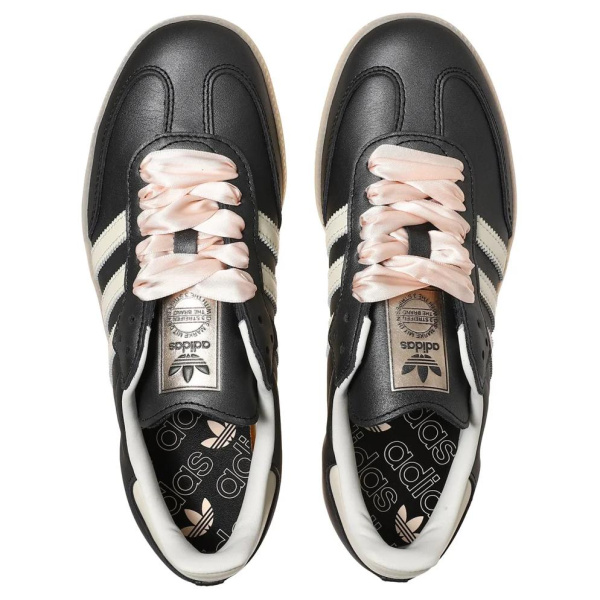 Adidas Originals SAMBA OG Немецкие армейские кроссовки Низкие Топ Черные/Бежевые/Розовые Женские