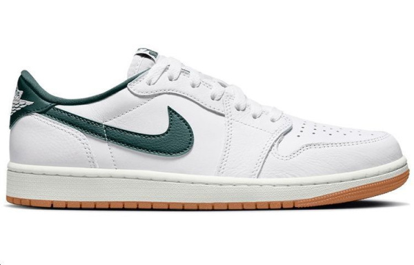 Jordan Air Jordan 1 Винтажные баскетбольные кроссовки Low Top Бело-зеленые Женские