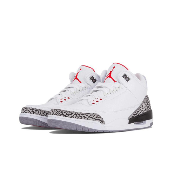 Jordan Air Джордан 3 Ретро Белый Цемент Амортизация Противоскользящий Легкий MID Топ Винтажные Баскетбольные Кроссовки