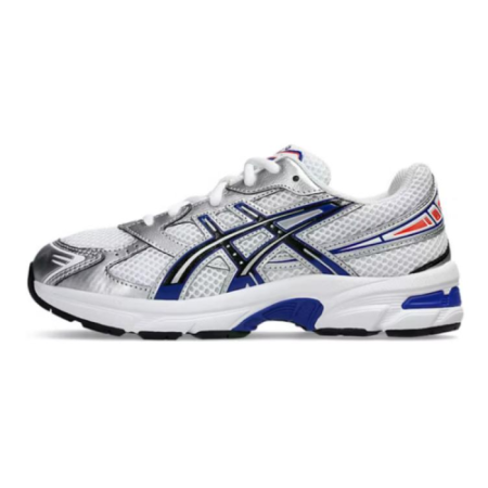 Asics Гель 1130 Детские беговые кроссовки Низкие Серебристо-белый Синий Унисекс