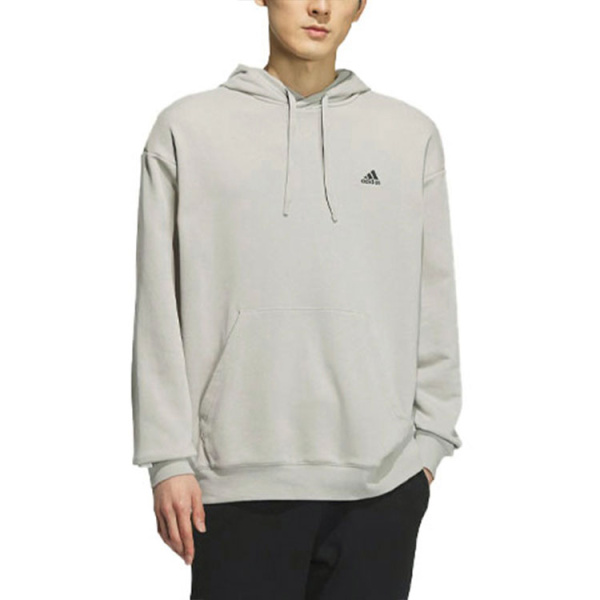 Adidas Logo Sweat Hoodie Sweatshirt Unisex Metal Gray