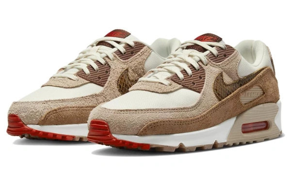 Nike Air Max 90 Se Pale Ivory Snakeskin Swoosh Women's
