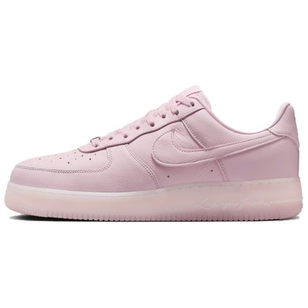 Nike Air FORCE 1 Кроссовки для скейтбординга Низкие Топы Розовые Серебряные Унисекс