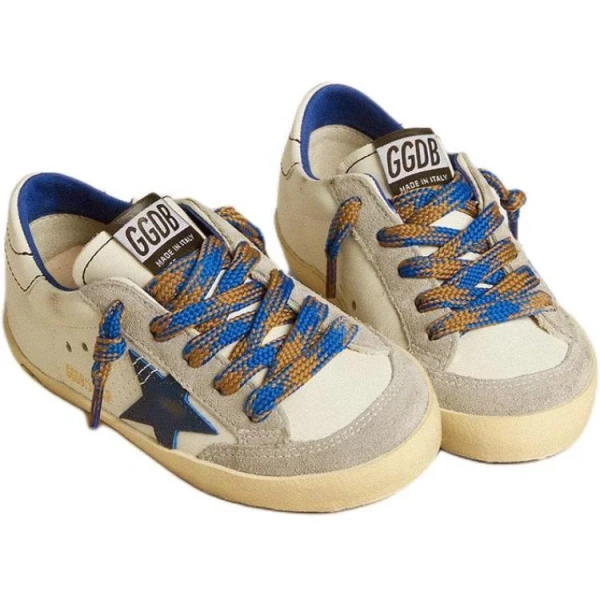 Golden Goose Super Star Low Top Kids' Skateboarding Shoes Blue White Kids'