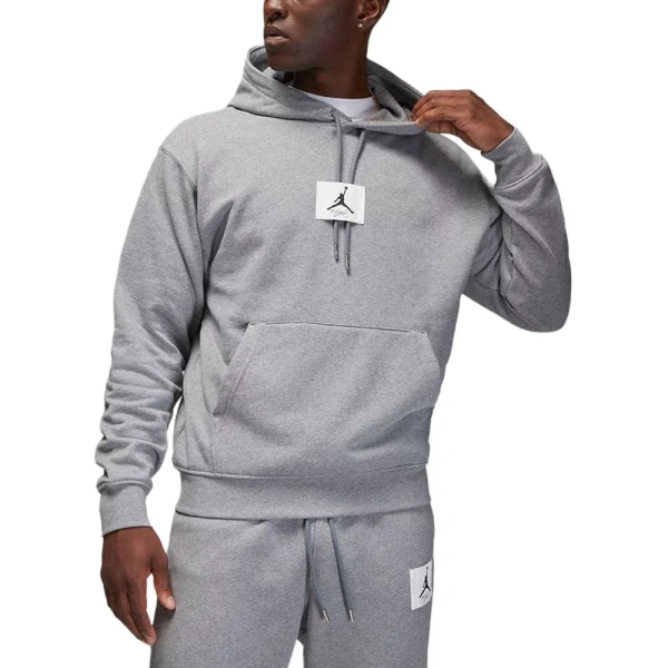 JORDAN Sweatshirts Men Gray Fleece Lined