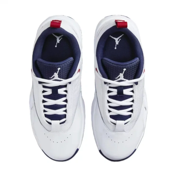 Jordan Max Aura 6 Anti Slip Wear Resistant Kids Lifestyle Shoes White Blue Teenagers