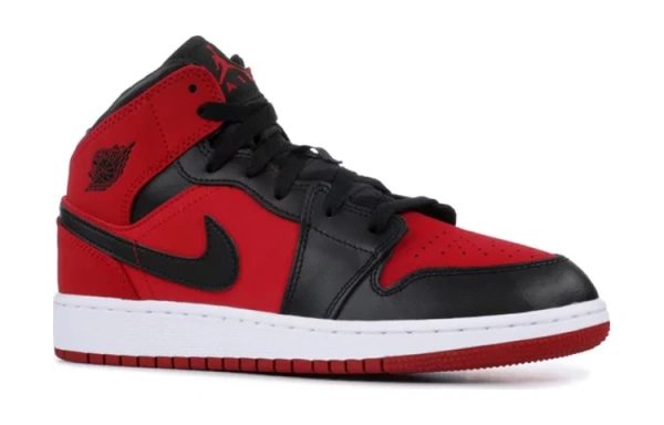 Jordan 1 Mid Gym Red Black GS