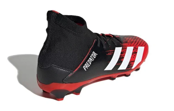 Adidas PREDATOR MUTATOR 20.3 Cushioning Wear Resistant Mid Top Kids' Soccer Shoes Black Red Kids'