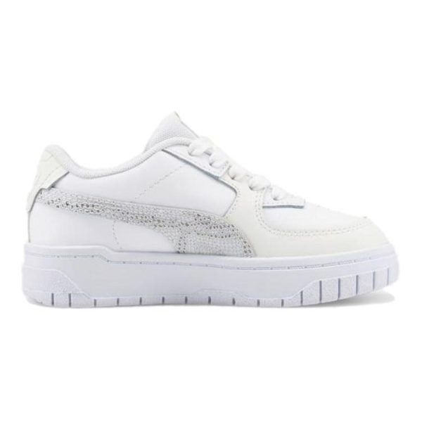 PUMA Cali Series Durable Breathable Low Top Skateboard Shoes White Gray Kids'