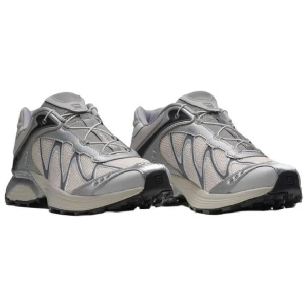 SALOMON XT WHISPER Anti Slip Wear Resistant Low Top Running Shoes Unisex Gray Silver