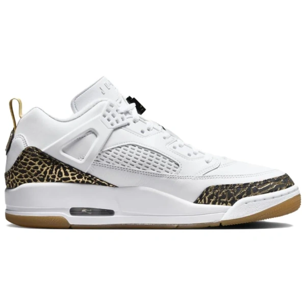 Jordan Spizike Low White Metallic Gold