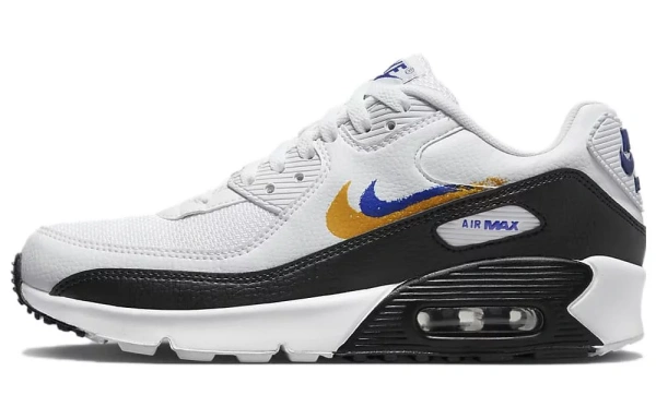 Nike Air Max 90 GS 'Double Swoosh   White Gold Royal'