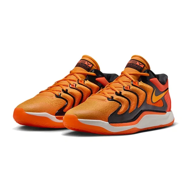 Nike KD 17 Anti Slip Wear Resistant Low Top Basketball Shoes Men's Orange