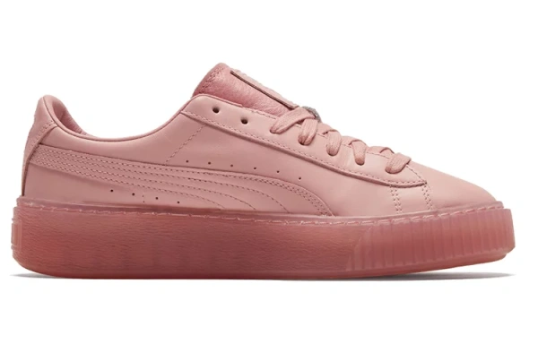 PUMA Basket Platform Core Pink Low Board Shoes Women's