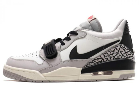 JORDAN Legacy 312 Low Tech Grey Fire Red Black
