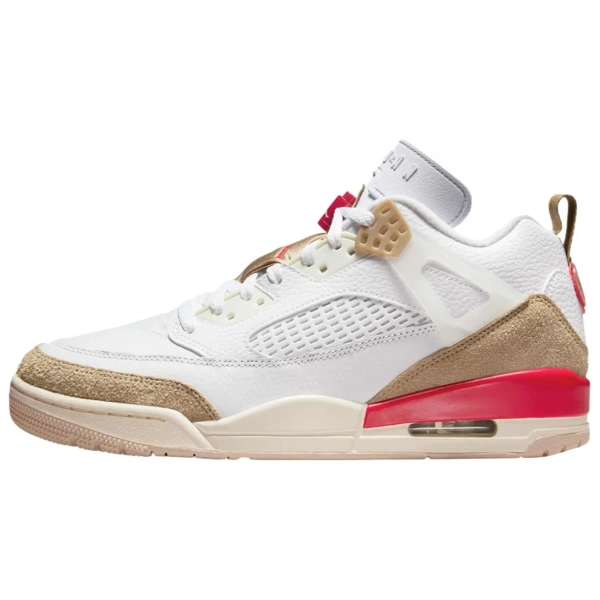 Jordan Spizike Anti Slip Wear Resistant Low Top Vintage Basketball Shoes Men's White Brown
